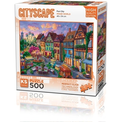 KS Games Пъзел KS Games от 500 части - Весел град (20047)