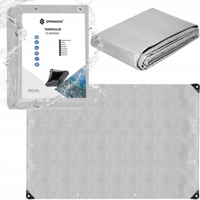 Springros krycí plachta s oky 2 x 3 m extra silná 210g PE stříbrná PROTECT GA2150-XG