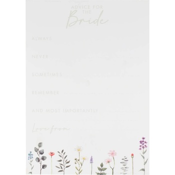 Image 1 of Ginger Ray Картички с цветя - Съвети за булката 10 бр