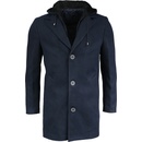 MASSARO kabát pánský 40421-2 jednořadý stojáček nárameníky tmavo modrá