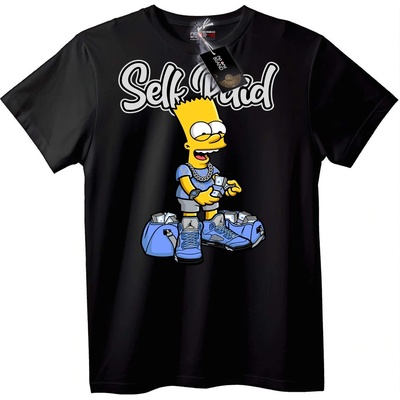 NOONEBRAND Тениска Барт Симпсън Сам Платил - 2XL, Black