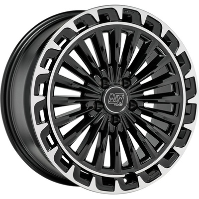 MSW 32 8x19 5x112 ET19 gloss black diamond lip