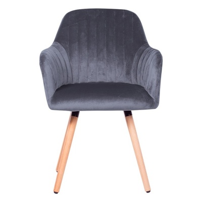 Carmen Трапезен стол Carmen 9970, дамаска, бук, сив