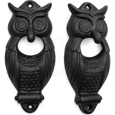 Mystic Colonial Hardware Nástěnný otvírák na lahve Sova z odlévané slitiny, sada 2 ks