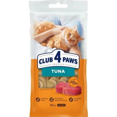 Club 4 Paws Premium tuniak 4 x 15 g
