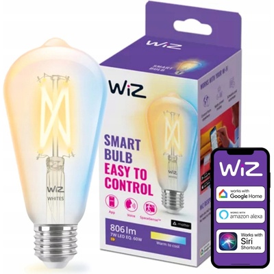 WiZ LED Stmievateľná žiarovka ST64 E27/6,7W/230V 2700-6500K CRI 90 Wi-Fi WiZ WI0016