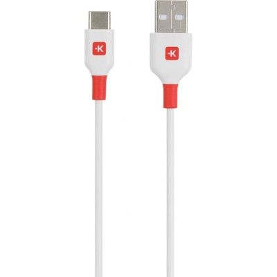 SKROSS Кабел Skross, USB-C - USB-A 2.0 мъжко, 1.2м, Бял (SKROSS-SKCA0002A-C120CN)