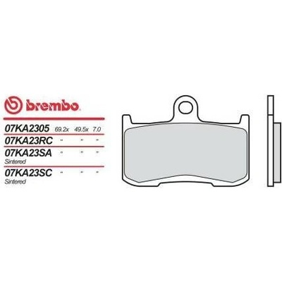 Přední brzdové destičky Brembo Triumph 1050 TIGER 2007 - 2008 směs RC | Zboží Auto