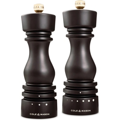 Cole & mason Комплект мелнички за сол и пипер LONDON - 18 см. - цвят тъмен шоколад - с механизъм за прецизност (Cole-&-Mason-H-233122)