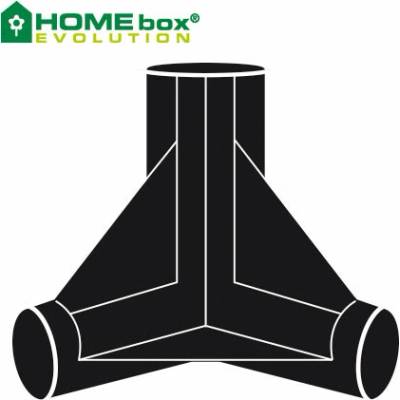 Plastová spojka do HOMEBOXu typ pyramida, prům. 22 mm