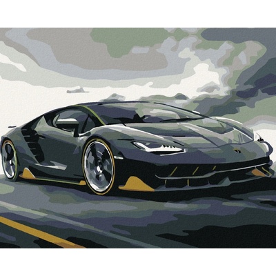 zuty Malování podle čísel Lamborghini 100 x 80 cm vypnuté plátno na rám 8596530005155