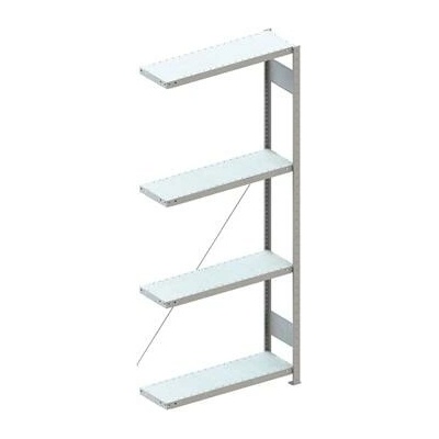 META zásuvný přídavný regál 2000 x 750 x 300 mm 4 police 100 kg