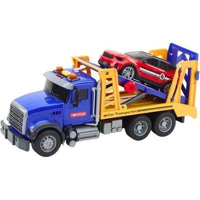 LeanToys Детска играчка Lean Toys - Камион репатрак с автомобил, 30 cm (21441)