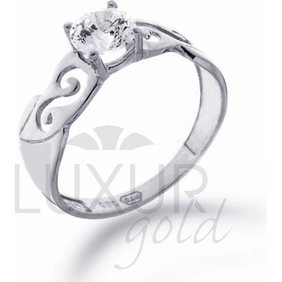 Klenoty Budín zásnubní prsten bílé zlato se zirkonem 1261028