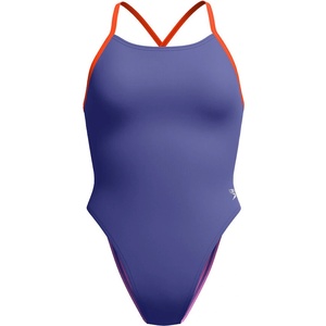 Speedo womens solid tie back hapuna blue xl - uk38
