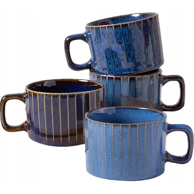 Design Porcelánové šálky na kávu Altom Reactive Stripes 4 x 220 ml