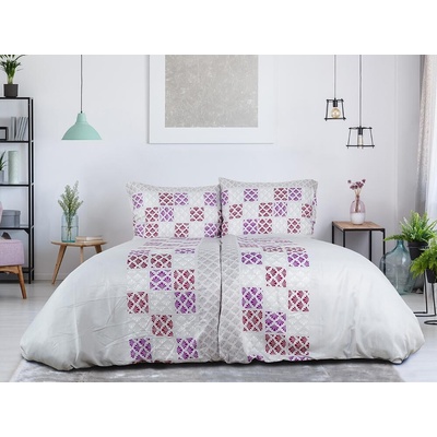 Textilomanie obliečky z mikrosaténu VELLARI svetlo sivé 70x90 140x200