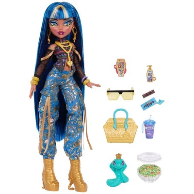 Monster High Кукла Monster High - Cleo, с домашен любимец, 28 cm (JHK32)