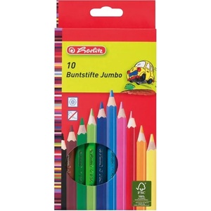 Herlitz Комплект цветни моливи Herlitz с дебел лак 10 бр. 10795276 (10795276)