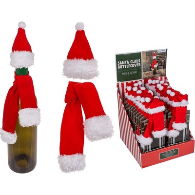 Popron.cz Textilní obal na láhev vánoční čepice a šála – Zboží Dáma
