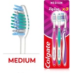 Colgate Комплект четки за зъби Colgate Zig Zag Medium 3БРОЯ (89765454678999)