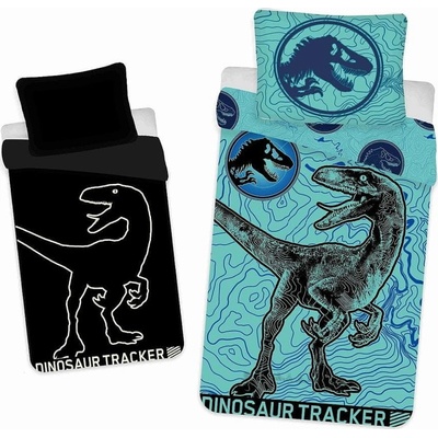 Jerry Fabrics obliečky Jurský svet svietiace efekt 140x200 70x90