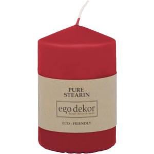 Ego dekor Червена свещ Връх, време на горене 25 ч. Eco - Eco candles by Ego dekor (ZBC-3771019)