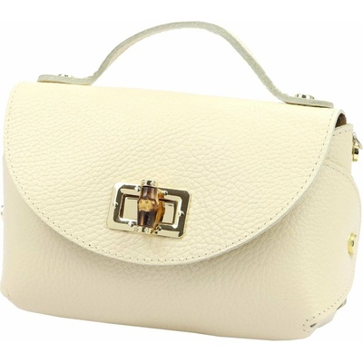 Luka dámska kožená crossbody kabelka krémová do ruky 26-106-2 DOLLARO