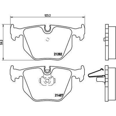 BREMBO Sada brzdových platničiek kotúčovej brzdy P06044