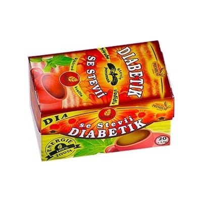 Milota DIABETIK SE STÉVIÍ bylinný čaj 20 x 1,5 g