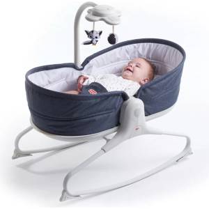 Tiny Love Музикален шезлонг 3 в 1 Tiny Love - Rocker Napper, Denim (TL.0803.001)