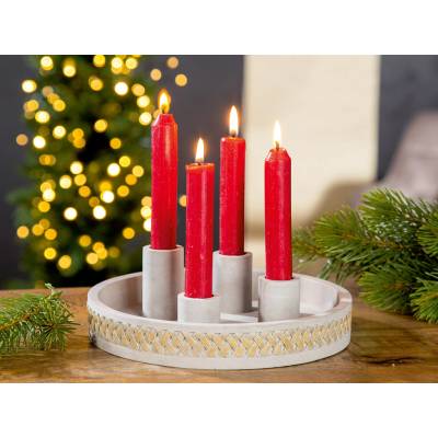 VK Adventní svícen Braid, kulatý, 7 cm