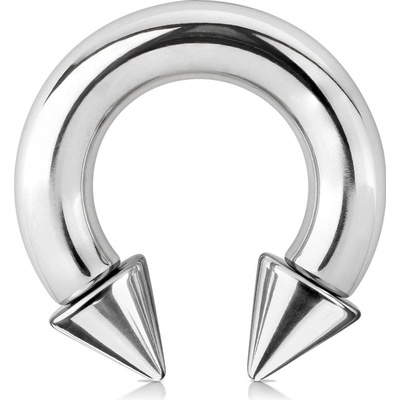 Šperky eshop piercing z oceli lesklá podkova s hroty stříbrná S37.30 x – Hledejceny.cz
