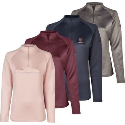 Eskadron Tričko Equestrian Fanatics Half Zip s dlouhým rukávem dámské earl grey – Zboží Dáma