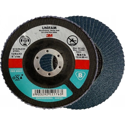 Kotúč lamelový 125mm zr. 60 3M UNIFAM (XC004807852) 7000105508 šikmý