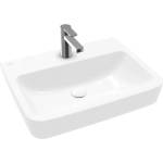 Villeroy & Boch O. novo - Умивалник за монтаж върху плот, 60x46 см, без преливник, отвор за смесител, CeramicPlus, алпийско бяло 4A416LR1 (4A416LR1)