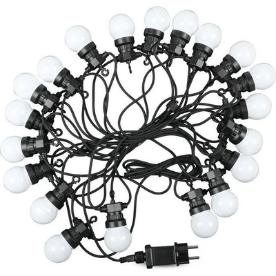 V-Tac LED Venkovní řetěz STRING 10m 20xLED 0,5W 230V IP44 6000K VT0807