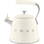 SMEG Свирещ чайник Smeg WKF01CR, 2.3 л, Индукция, Ненагряваща се дръжка, Стомана, Крем (WKF01CR)