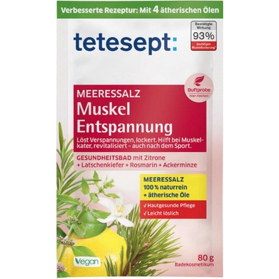 Tetesept Uvolnění svalů mořská sůl do koupele 80 g
