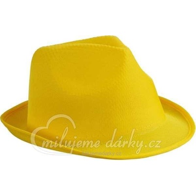Textilní unisex tvarovaný klobouk žlutý