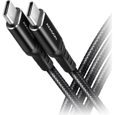 Axagon BUCM3-CM10AB USB-C USB-C, USB 3.2 Gen 1, PD 60W 3A, ALU, 1m, černý