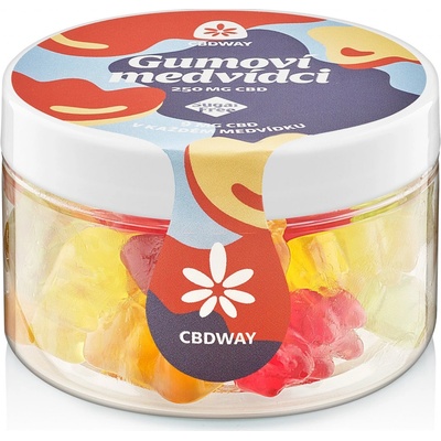 CBD WAY Medvídci bez cukru 250 mg 100 g