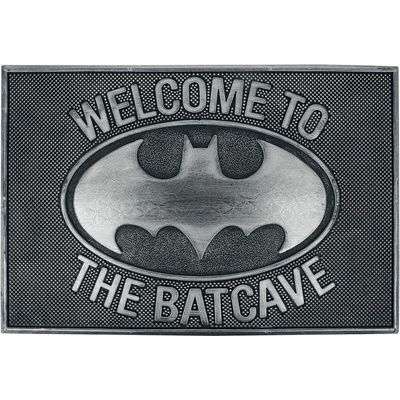 CurePink Gumová Batman Enter The Bacave šedá GP85484 60 x 40 cm