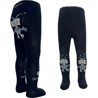 BeSnazzy dětské protiskluzové punčocháče pro zdravé lezení a první krůčky chlapecké černé-robot – Zbozi.Blesk.cz