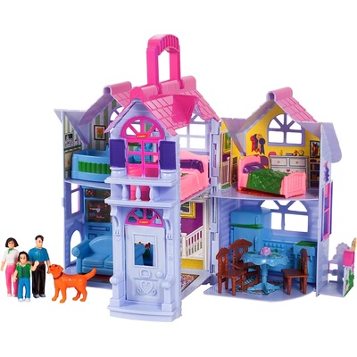 MalPlay Къща за кукли MalPlay - My Sweet Home с 6 стаи, обзавеждане и фигурки (104282)