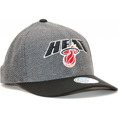 Mitchell & Ness Flashback 110 SB Miami Heat Charcoal/Black Snapback šedá červená černá