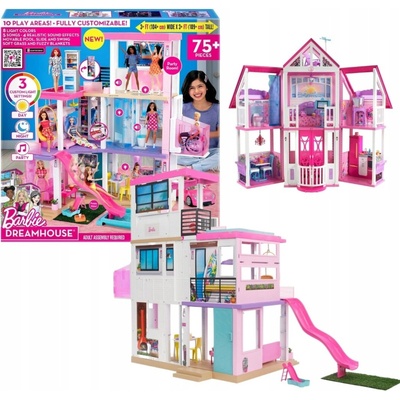 Barbie Veľký domček snov Dreamhouse Deluxe, vila s výťahom a bazénom GRG93