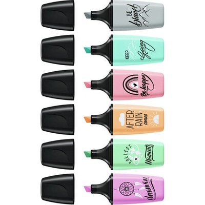 Zvýrazňovač STABILO BOSS MINI Pastel 6 ks - STABILO