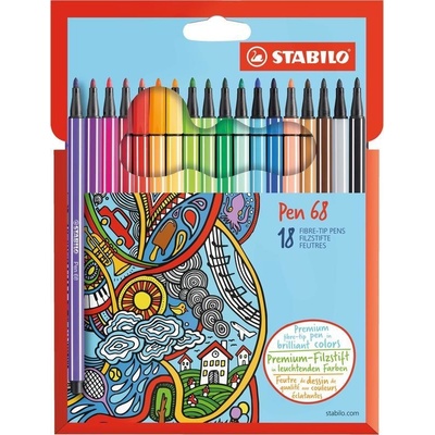 Stabilo Pen 6818-7 sada 18 ks