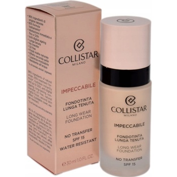 Collistar Impeccabile Long Wear Foundation dlouhotrvající make-up SPF15 1N Avory 30 ml